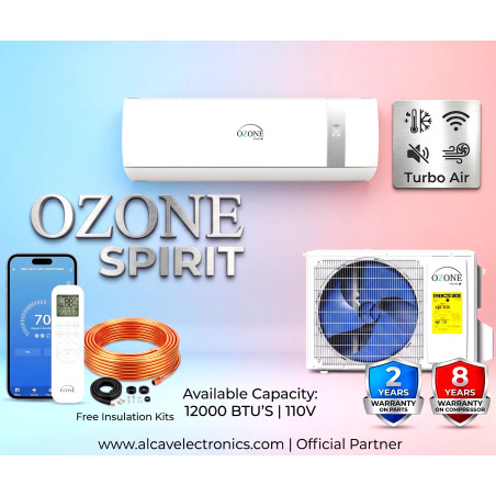 On Sale - Ozone Spirit 1.0 Ton Mini Split AC 115V | Heat & Cool