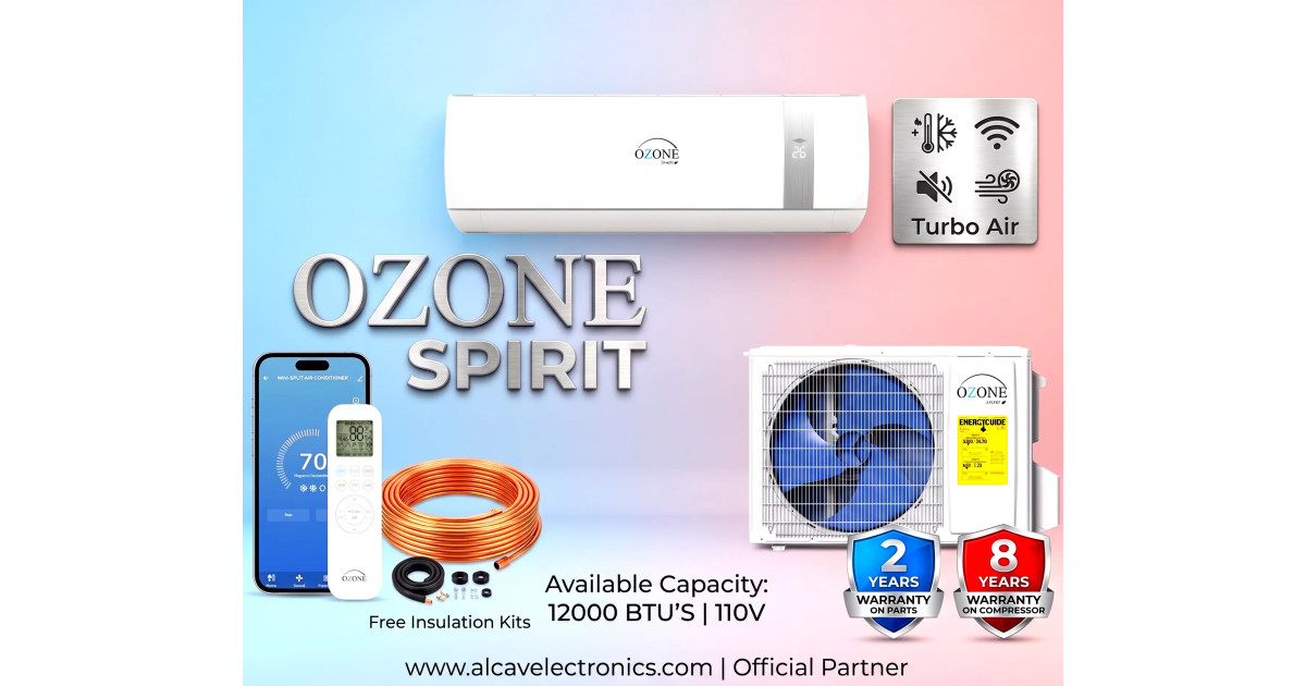 On Sale - Ozone Spirit 1.0 Ton Mini Split AC 115V | Heat & Cool