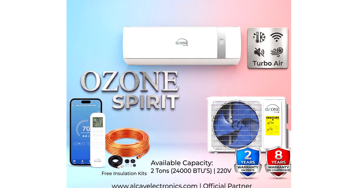 On Sale - OZONE Spirit 2-Ton 220V Heat & Cool Ductless Mini Split