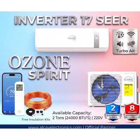 On Sale - OZONE Spirit 220V 2-Ton Inverter Mini Split AC