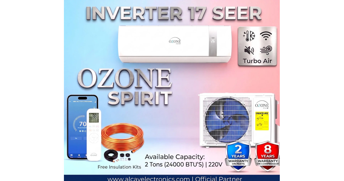 On Sale - OZONE Spirit 220V 2-Ton Inverter Mini Split AC